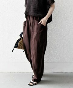 SHIPS any:〈洗濯機可能〉ヨーロピアンフラックス リネン コクーン イージー パンツ