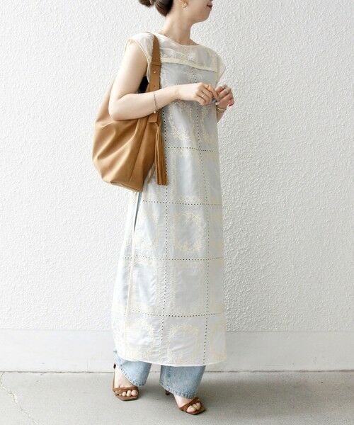 SHIPS / シップス ロング・マキシ丈ワンピース | SHIPS any:〈手洗い可能〉エンブロイダリー レース シアー ワンピース | 詳細2