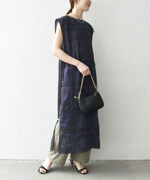 SHIPS / シップス ロング・マキシ丈ワンピース | SHIPS any:〈手洗い可能〉エンブロイダリー レース シアー ワンピース | 詳細13