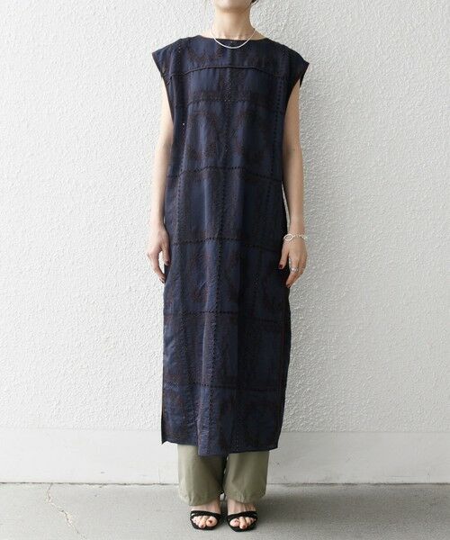 SHIPS / シップス ロング・マキシ丈ワンピース | SHIPS any:〈手洗い可能〉エンブロイダリー レース シアー ワンピース | 詳細14