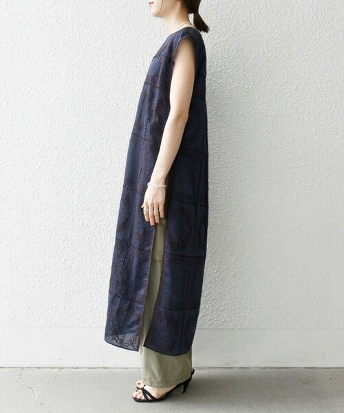 SHIPS / シップス ロング・マキシ丈ワンピース | SHIPS any:〈手洗い可能〉エンブロイダリー レース シアー ワンピース | 詳細15