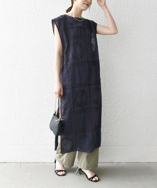 SHIPS / シップス ロング・マキシ丈ワンピース | SHIPS any:〈手洗い可能〉エンブロイダリー レース シアー ワンピース | 詳細10