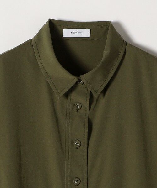 SHIPS / シップス ロング・マキシ丈ワンピース | SHIPS any:〈洗濯機可能〉タイプライター スキッパー フレア シャツ ワンピース | 詳細11