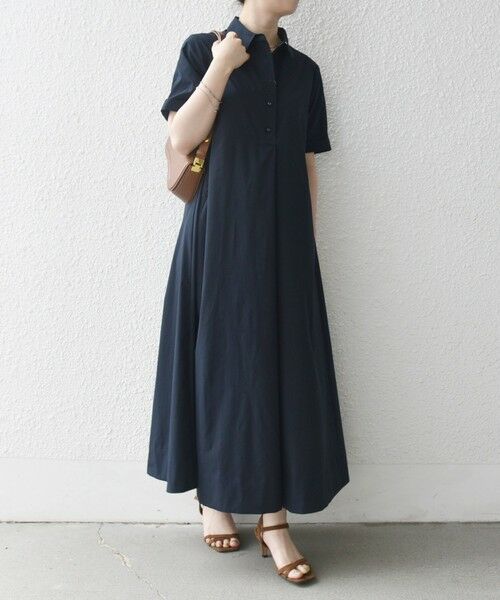 SHIPS / シップス ロング・マキシ丈ワンピース | SHIPS any:〈洗濯機可能〉タイプライター スキッパー フレア シャツ ワンピース | 詳細21