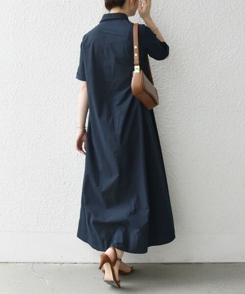 SHIPS / シップス ロング・マキシ丈ワンピース | SHIPS any:〈洗濯機可能〉タイプライター スキッパー フレア シャツ ワンピース | 詳細23