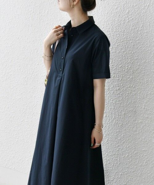 SHIPS / シップス ロング・マキシ丈ワンピース | SHIPS any:〈洗濯機可能〉タイプライター スキッパー フレア シャツ ワンピース | 詳細28