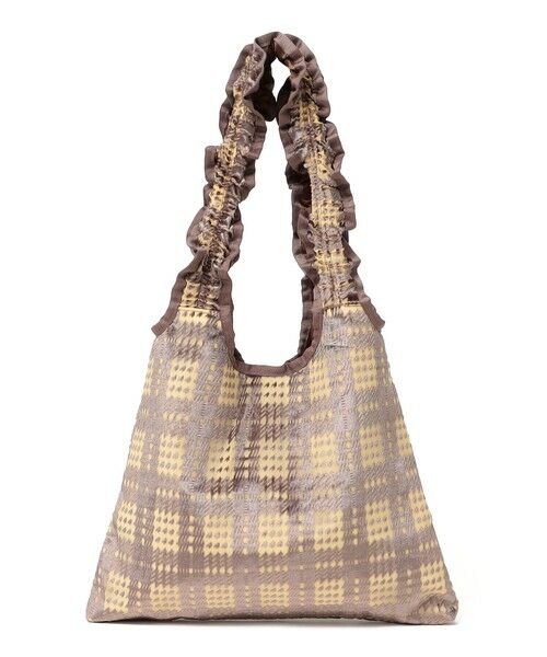 SHIPS / シップス トートバッグ | SHIPS Colors:ベロア チェック トートバッグ◇ | 詳細1