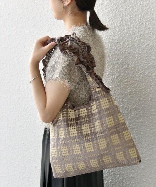 SHIPS / シップス トートバッグ | SHIPS Colors:ベロア チェック トートバッグ◇ | 詳細7
