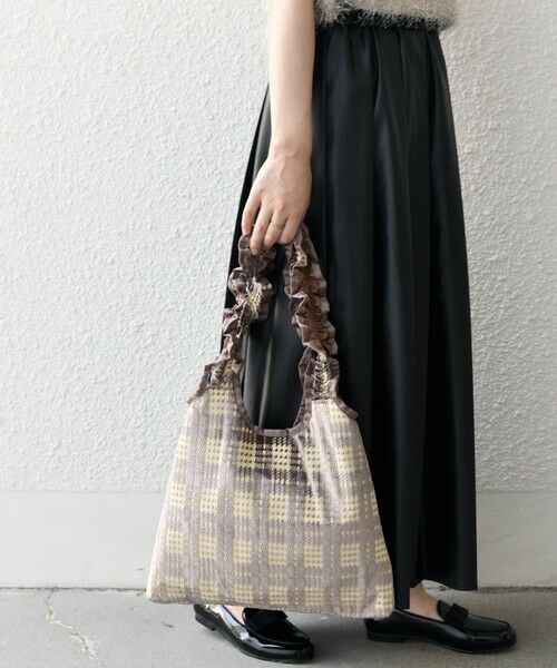 SHIPS / シップス トートバッグ | SHIPS Colors:ベロア チェック トートバッグ◇ | 詳細8
