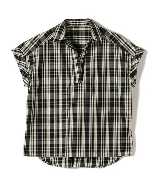 SHIPS / シップス シャツ・ブラウス | innowave:〈手洗い可能〉TC チェック スキッパー フレンチスリーブ ブラウス | 詳細1