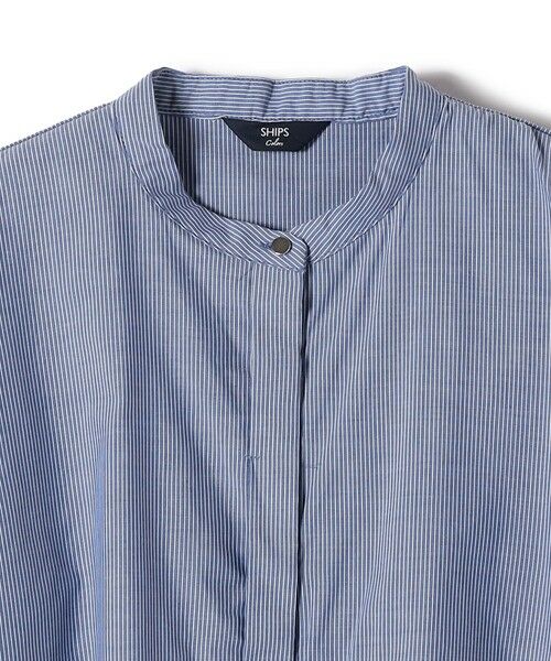 SHIPS / シップス シャツ・ブラウス | SHIPS Colors:〈手洗い可能〉ストライプ フロント アシンメトリー シャツ | 詳細3