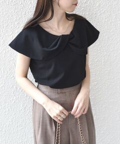 SHIPS / シップス Tシャツ | SHIPS Colors:〈手洗い可能〉ジョーゼット ネジリ カラー トップス