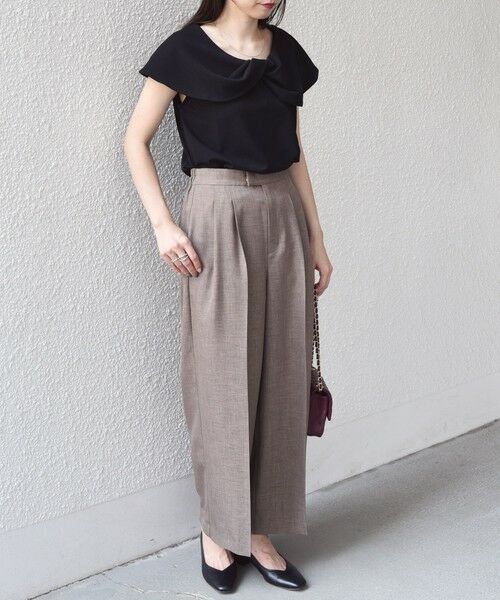 SHIPS / シップス Tシャツ | SHIPS Colors:〈手洗い可能〉ジョーゼット ネジリ カラー トップス | 詳細6