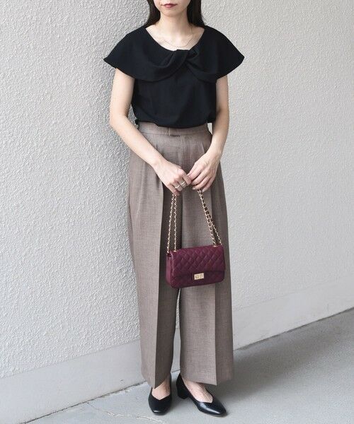 SHIPS / シップス Tシャツ | SHIPS Colors:〈手洗い可能〉ジョーゼット ネジリ カラー トップス | 詳細7