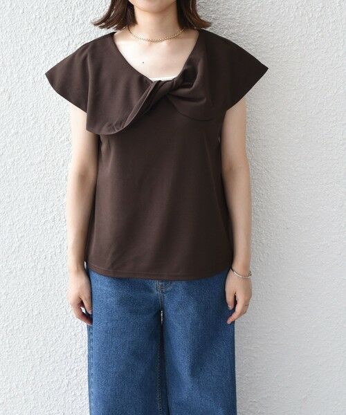 SHIPS / シップス Tシャツ | SHIPS Colors:〈手洗い可能〉ジョーゼット ネジリ カラー トップス | 詳細15