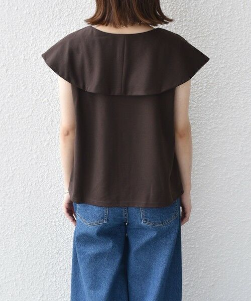 SHIPS / シップス Tシャツ | SHIPS Colors:〈手洗い可能〉ジョーゼット ネジリ カラー トップス | 詳細17