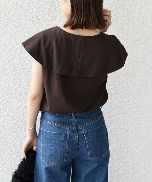 SHIPS / シップス Tシャツ | SHIPS Colors:〈手洗い可能〉ジョーゼット ネジリ カラー トップス | 詳細21