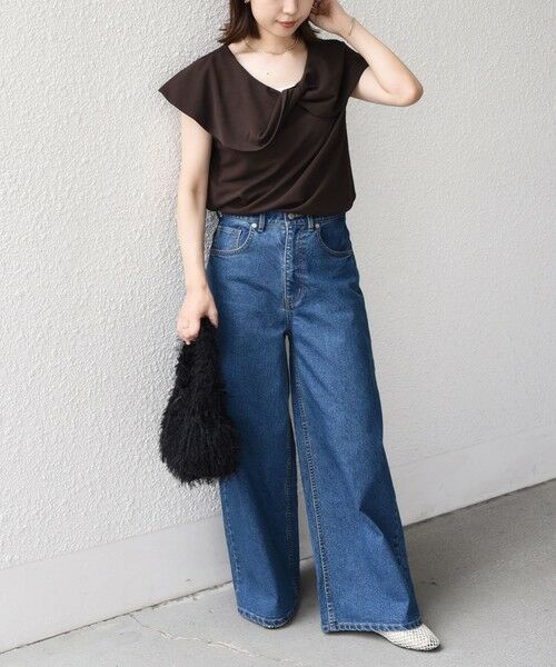 SHIPS / シップス Tシャツ | SHIPS Colors:〈手洗い可能〉ジョーゼット ネジリ カラー トップス | 詳細23