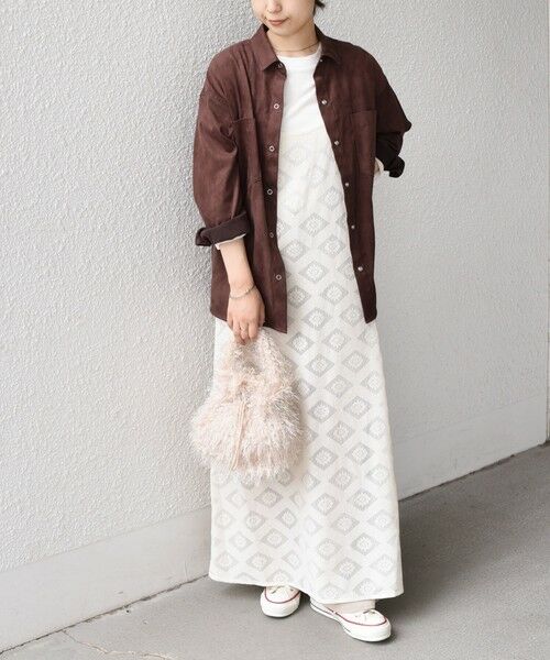 SHIPS / シップス ロング・マキシ丈ワンピース | SHIPS Colors:〈手洗い可能〉レースキャミワンピース × ベーシックTEE セット◇ | 詳細5