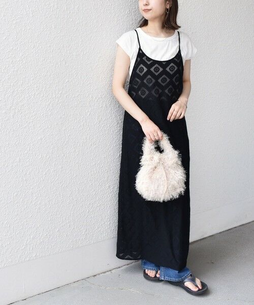 SHIPS / シップス ロング・マキシ丈ワンピース | SHIPS Colors:〈手洗い可能〉レースキャミワンピース × ベーシックTEE セット◇ | 詳細30