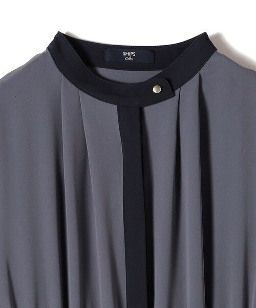 SHIPS / シップス ロング・マキシ丈ワンピース | SHIPS Colors:〈手洗い可能〉配色 ギャザー ロングスリーブ ワンピース◇ | 詳細10