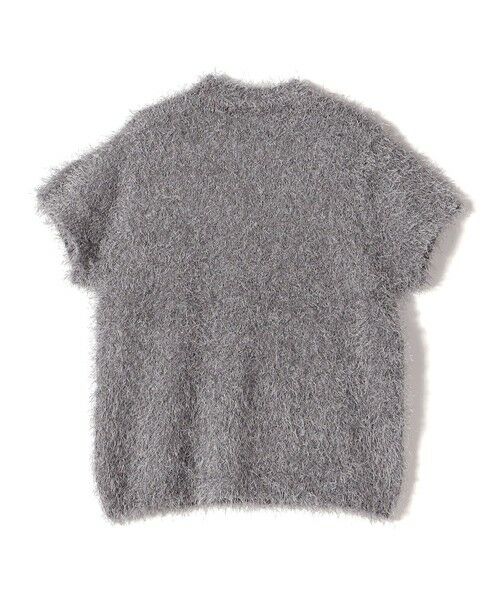 SHIPS / シップス ニット・セーター | SHIPS Colors:〈手洗い可能〉フェイク フェザー クルーネック ショートスリーブ◇ | 詳細1