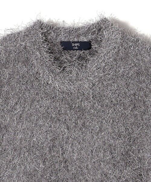 SHIPS / シップス ニット・セーター | SHIPS Colors:〈手洗い可能〉フェイク フェザー クルーネック ショートスリーブ◇ | 詳細2