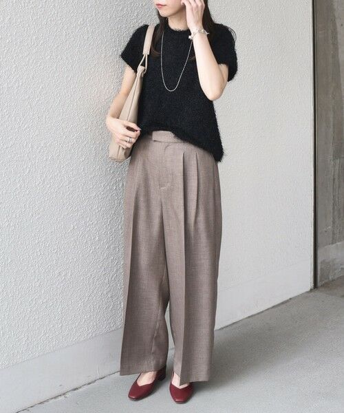 SHIPS / シップス ニット・セーター | SHIPS Colors:〈手洗い可能〉フェイク フェザー クルーネック ショートスリーブ◇ | 詳細8