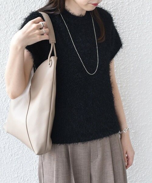 SHIPS / シップス ニット・セーター | SHIPS Colors:〈手洗い可能〉フェイク フェザー クルーネック ショートスリーブ◇ | 詳細10