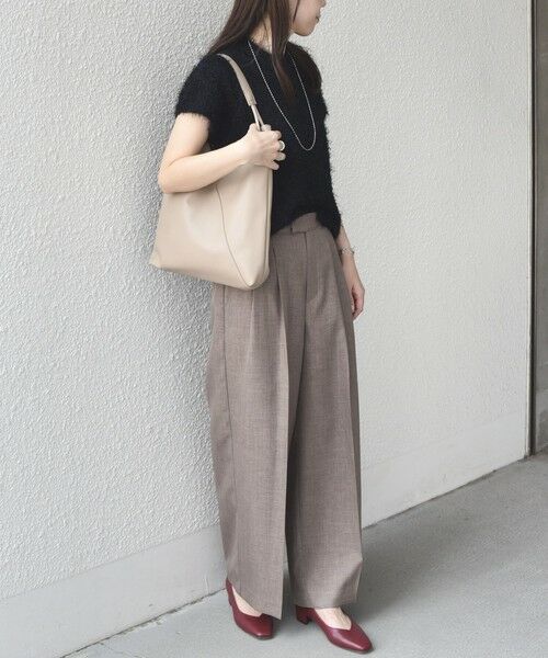 SHIPS / シップス ニット・セーター | SHIPS Colors:〈手洗い可能〉フェイク フェザー クルーネック ショートスリーブ◇ | 詳細11