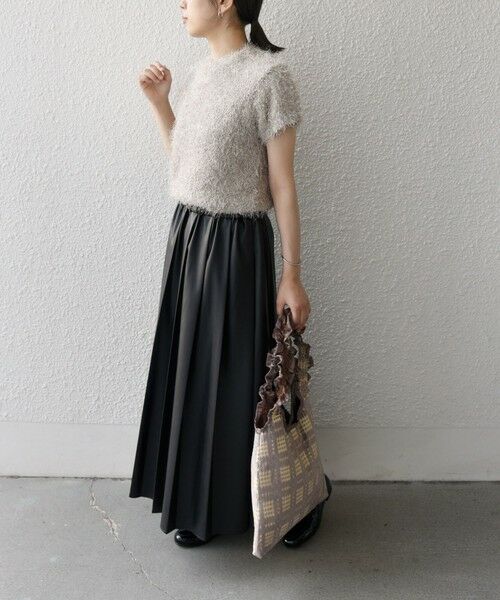 SHIPS / シップス ニット・セーター | SHIPS Colors:〈手洗い可能〉フェイク フェザー クルーネック ショートスリーブ◇ | 詳細17