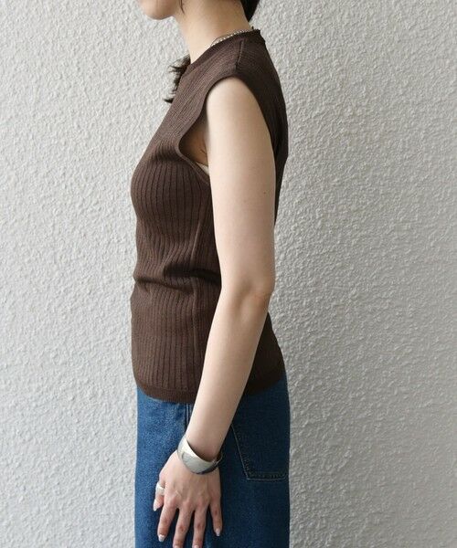 SHIPS / シップス ニット・セーター | SHIPS Colors:〈手洗い可能〉ブライト ワイドリブ ノースリーブ ニット◇ | 詳細19