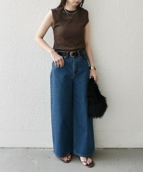 SHIPS / シップス ニット・セーター | SHIPS Colors:〈手洗い可能〉ブライト ワイドリブ ノースリーブ ニット◇ | 詳細20