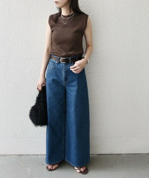 SHIPS / シップス ニット・セーター | SHIPS Colors:〈手洗い可能〉ブライト ワイドリブ ノースリーブ ニット◇ | 詳細28