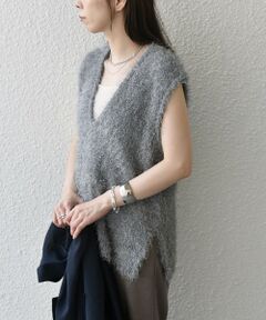 SHIPS / シップス ベスト | SHIPS Colors:〈手洗い可能〉フェイク フェザー Vネック ベスト◇