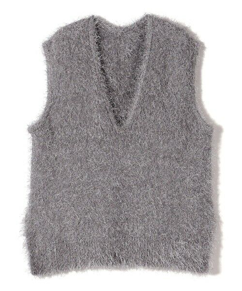 SHIPS / シップス ベスト | SHIPS Colors:〈手洗い可能〉フェイク フェザー Vネック ベスト◇ | 詳細1