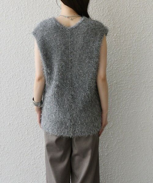 SHIPS / シップス ベスト | SHIPS Colors:〈手洗い可能〉フェイク フェザー Vネック ベスト◇ | 詳細5