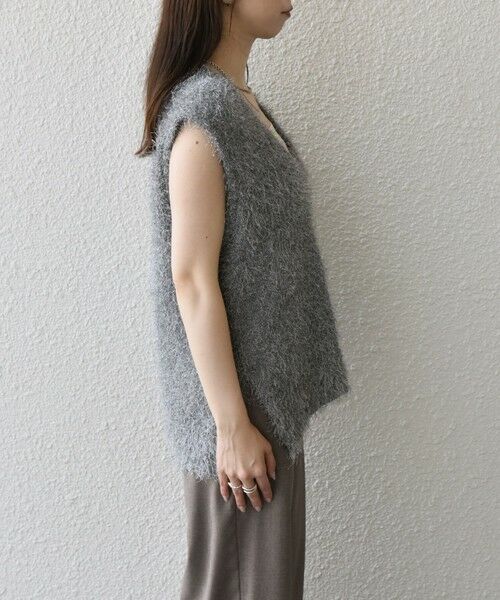 SHIPS / シップス ベスト | SHIPS Colors:〈手洗い可能〉フェイク フェザー Vネック ベスト◇ | 詳細6
