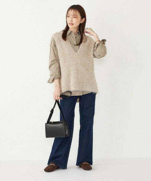 SHIPS / シップス ベスト | SHIPS Colors:〈手洗い可能〉フェイク フェザー Vネック ベスト◇ | 詳細18