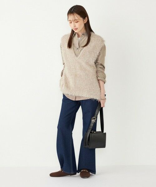 SHIPS / シップス ベスト | SHIPS Colors:〈手洗い可能〉フェイク フェザー Vネック ベスト◇ | 詳細21