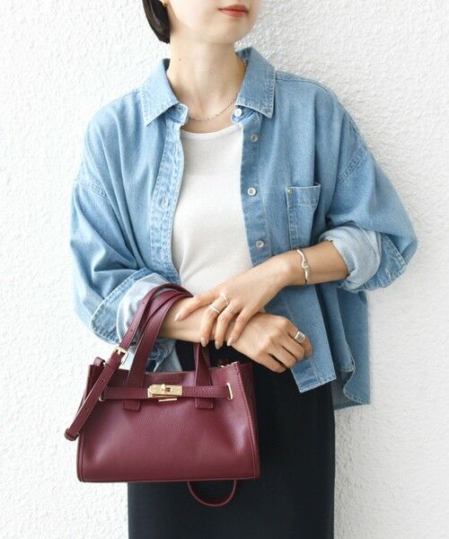 SHIPS / シップス ショルダーバッグ | ベルト デザイン レザー バッグ | 詳細22