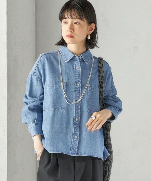 SHIPS / シップス シャツ・ブラウス | 〈洗濯機可能〉ライトオンス デニム ショート シャツ | 詳細15