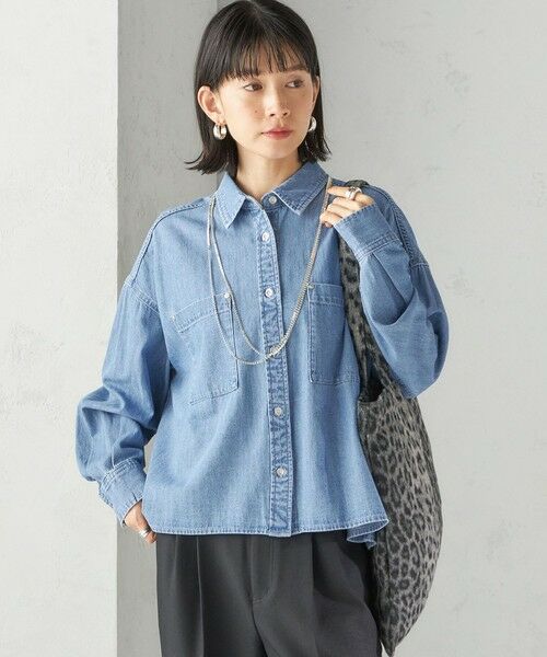 SHIPS / シップス シャツ・ブラウス | 〈洗濯機可能〉ライトオンス デニム ショート シャツ | 詳細8