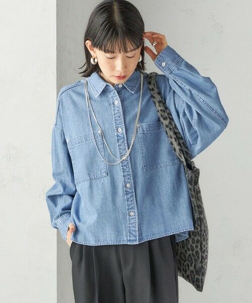 SHIPS / シップス シャツ・ブラウス | 〈洗濯機可能〉ライトオンス デニム ショート シャツ | 詳細9