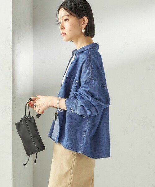 SHIPS / シップス シャツ・ブラウス | 〈洗濯機可能〉ライトオンス デニム ショート シャツ | 詳細30