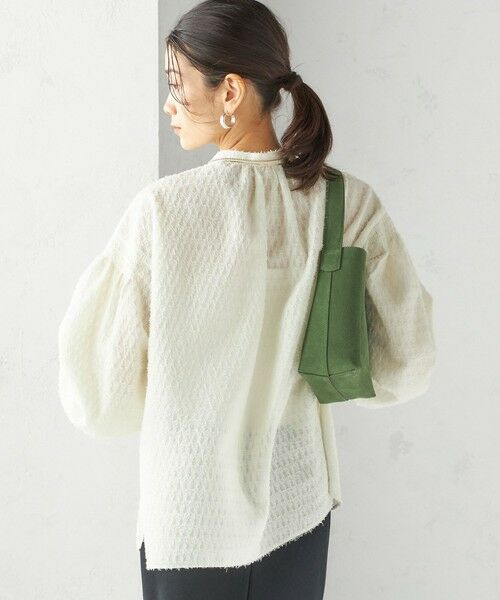 SHIPS / シップス シャツ・ブラウス | 〈手洗い可能〉シアー ジャカード 袖 シャーリング ブラウス | 詳細10