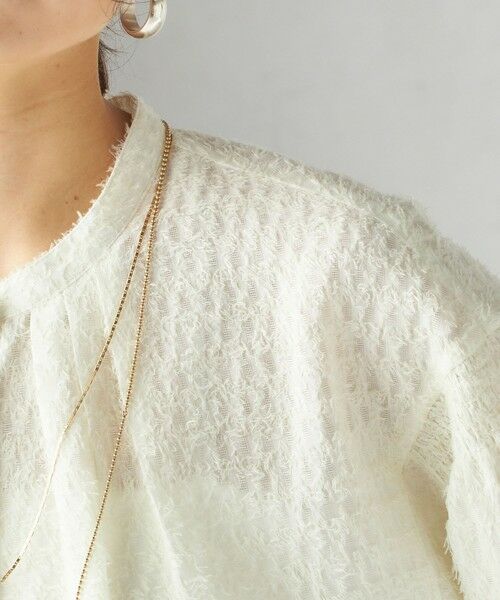 SHIPS / シップス シャツ・ブラウス | 〈手洗い可能〉シアー ジャカード 袖 シャーリング ブラウス | 詳細13