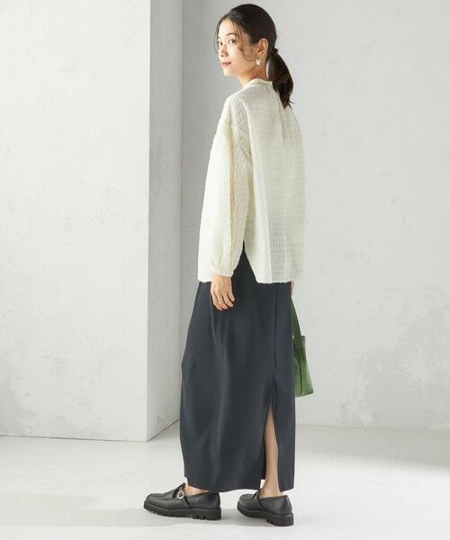 SHIPS / シップス シャツ・ブラウス | 〈手洗い可能〉シアー ジャカード 袖 シャーリング ブラウス | 詳細2