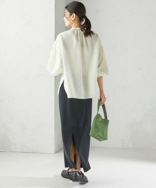 SHIPS / シップス シャツ・ブラウス | 〈手洗い可能〉シアー ジャカード 袖 シャーリング ブラウス | 詳細3