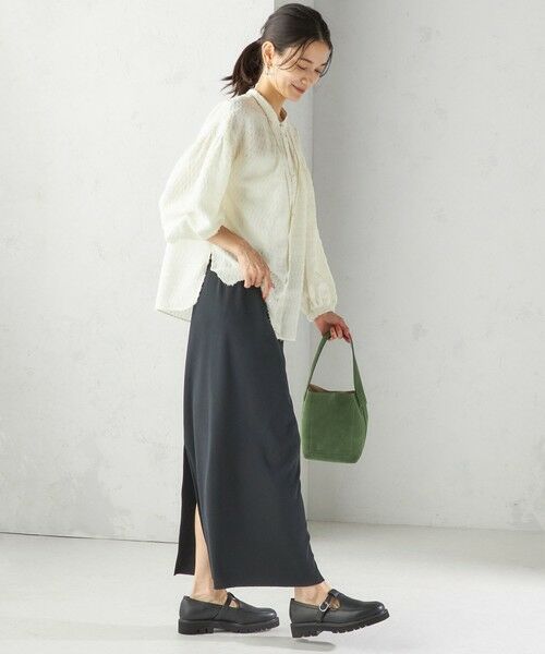 SHIPS / シップス シャツ・ブラウス | 〈手洗い可能〉シアー ジャカード 袖 シャーリング ブラウス | 詳細4